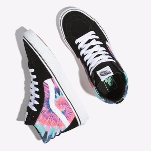 Vans Bayan Spor Ayakkabı Tie Dye Sk8-Hi Renkli/Beyaz | 31909-771